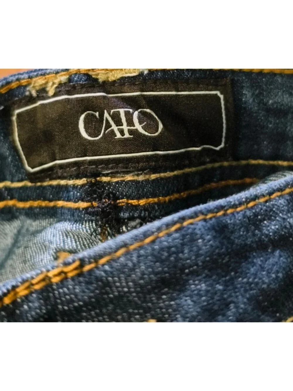 Cato Womens 16 Bermuda Jorts Shorts Rolled Mid-Rise Stretch Denim Whisk Grunge